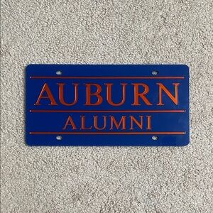 Auburn Alumni Decorative License Plate in Blue and Orange